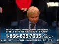 night 5 of the tbn revival praise-a-thon (april 8-13). jamal-harrison bryant preys on the most desperate of people to send in money out of their lack.  he acknowledges steve munsey and played on munsey's game of 7, a video you can see at:  http://www.youtube.com/watch?v=nuydwziggvm
then bryant closes with the sinner's prayer.

given his prosperity gospel method of preaching and his gaudy methods as can be seen at his own web site at empowermenttemple.org .  this puts jamal-harrison bryant squarely in the position of having a church of the laodiceans.  meaning those who continue to follow him after accepting jesus would end up having to repent of the sins bryant puts on them, as described in revelation 3:14-22.

as for bryant himself, his methods of extracting money are corrupt.  he is devouring the poor and leaving them with the desire to give for the sake of earthly gain. he is using the word of god for dishonest gain.  his mouth should be shut, please read titus 1:5-11 .
