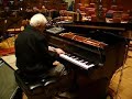 peter nero does a sound check at the piano before a concert.  he usually ends up playing something that is not on the program for the sound check, but you never know what he'll break into.  this time he played a dizzy tune 