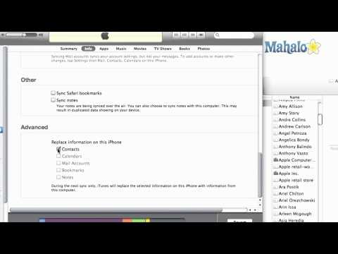how to sync iphone to mac os x
