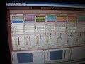video showing how the screen in ableton live 7 acts while being controlled by a $30.00 logitech pc gamers' joystick. the buttons on the side of the thing toggle each of the eight tracks' effects on and off as well. the tracks on the five bottom rows coloured white are full-length tracks. some are original grooves and others are by other artists. the coloured clips are all 
