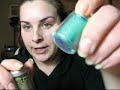 smokey red   green glitter eyeliner make up look