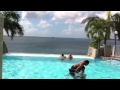 Assane leads pre-game water aerobics drill
