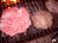 grilling hamburgers