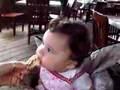 Eating a flour tortilla