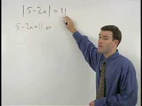 how to solve equations that involve absolute value