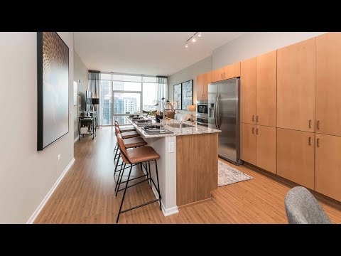 A spacious Streeterville one-bedroom model at Aston Chicago A spacious Streeterville one-bedroom model at Aston Chicago