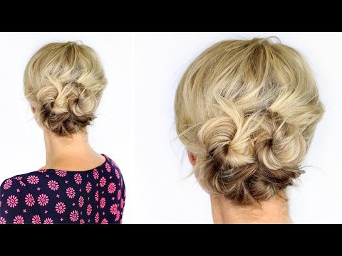 how to easy short hair updos