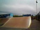 train on the box at monkmoor skatepark