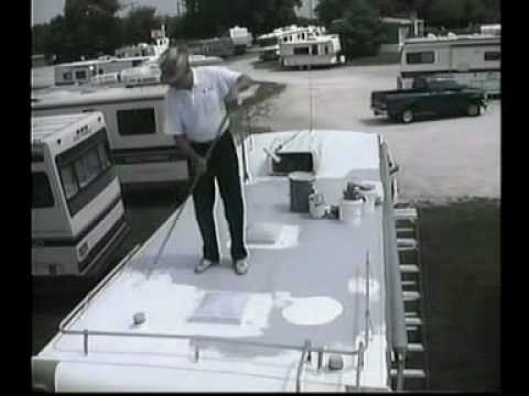 how to apply rv roof coating