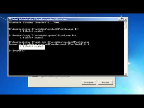 how to reset windows 7 password