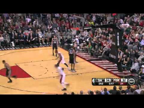 JJ Hickson to Will Barton for the dunk against Spurs