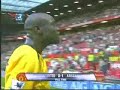 Gallas celebrating with the Arsenal fans.