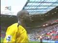 Gallas celebrating with the Arsenal fans.