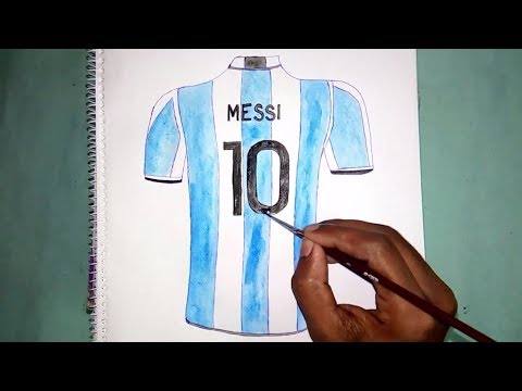 video-linktoworks-Messis jersey drawing for his friend - YouTube