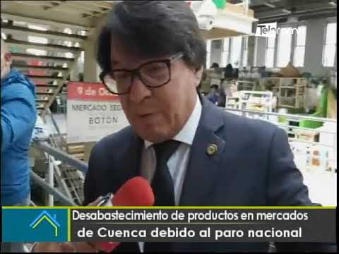 Desabastecimiento de productos en mercados de Cuenca debido al paro nacional