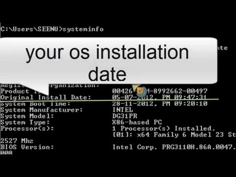 how to know os installation date