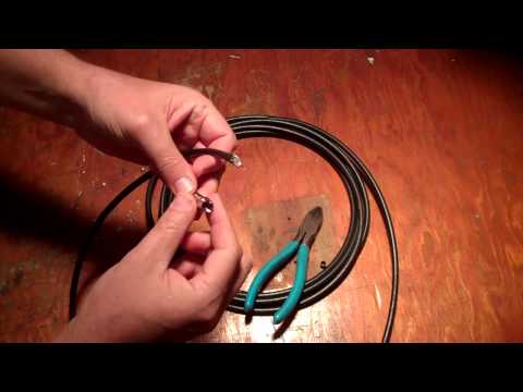how to fit coaxial cable to f connector