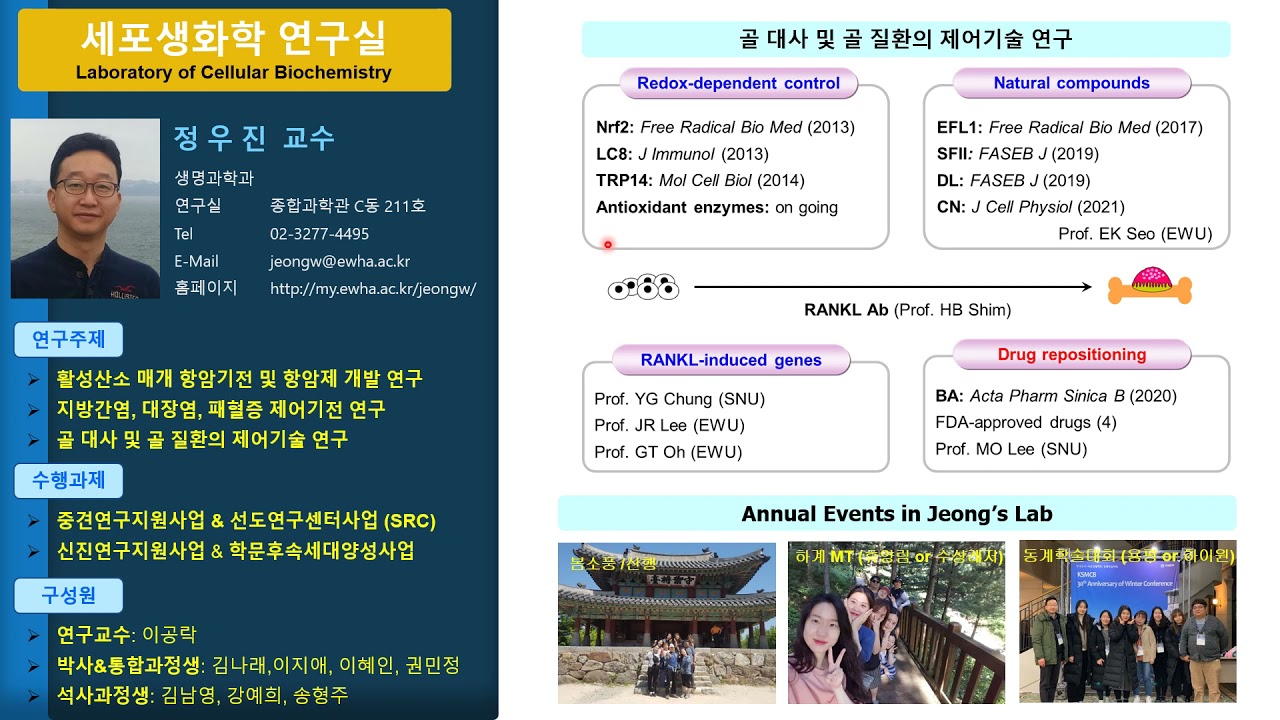 세포생화학 연구실 <정우진 교수>