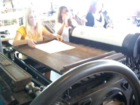 19th century letterpress printing of ...