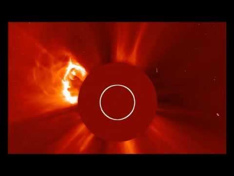 SUN ERUPTS LAUNCHING LARGE CORONAL MASS EJECTION (CME) INTO SPACE TODAY (MAY 1, 2013)
