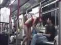 Hot Asian chick gets ready on the subway