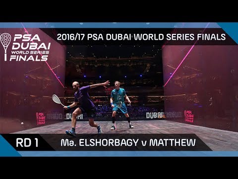 Squash: Ma. ElShorbagy v Matthew - Rd1 - PSA Dubai World Series Finals 2016/17