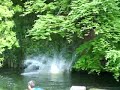 Boys jumping in Salmon Pool River