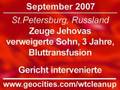 2007 - Das blutige Jahr der Zeugen Jehovas - Logbuch des Wah
