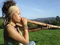 Sarai resonating with the didgeridoo
