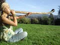 Sarai resonating with the didgeridoo