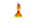 Constipated le poulet qui pond par la suite un grand oeuf