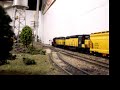 HO Scale Milwaukee Road FP-45 on CNW Freight Train