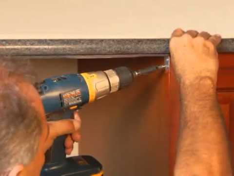 how to fasten a dishwasher under a granite countertop