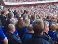 Arsenal throw coins and other missiles at Everton from above Arsenal throw coins and other missiles at Everton from above