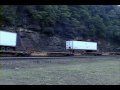 more footage from august 4, 1994 - this westbound tv train seemed unremarkable at first...and then i noticed the fourth locomotive.  the 6268 was an sd40 built in 1971 for the penn central, and here it is 23 years later on a hotshot intermodal led by two of the c40-8ws that were replacing its brethren in their numbering series.

rosters list the 6268 as having been retired this very same month - could this have been its last hurrah, charging westward one more time to show its replacements how it's done?