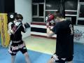 Muay thai - Marina and Alex Hard at Practice