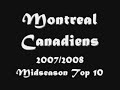2007/2008 montreal canadiens midseason top 10