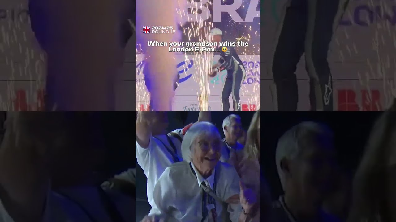When your grandson wins the London E-Prix! 🇬🇧
