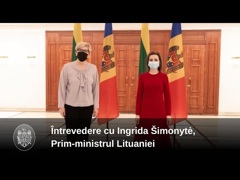 Președinta Maia Sandu la întrevederea cu Prim-ministra Republicii Lituania, Ingrida Šimonytė: „Ne dorim să dinamizăm schimburile comerciale și să sporim cooperarea între țări”