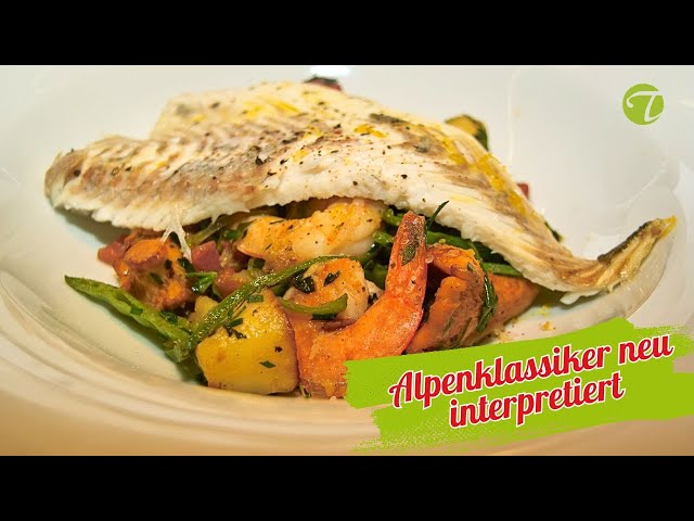 Tiroler Gröschtl mit Pfifferlingen & Garnelen | Traditionelles Pfannengericht neu interpretiert  Tiroler Gröschtl mit Pfifferlingen & Garnelen | Traditionelles Pfannengericht neu interpretiert