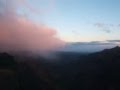 Vedic chef films pink cloud over Waimea canyon, Kauai