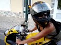 girl rides gsxr 750 vs famel zundap girl rides gsxr 750 vs famel zundap