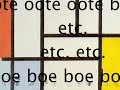 Het gedicht Oote (1952) van Jan Hanlo is het bekendste experimentele klankdicht in de Nederlandse taal. Ab Gietelink draagt het op met steun van beelden van Piet Mondriaan en onder begeleiding van de Gerauschmachine van Rop Severien.