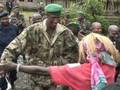 Congolese rebel leader dances in front of rebels and AFPTV