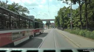 Prague: Tram line 7 on map and in driver cab