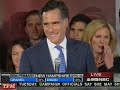 Mitt Romney 2nd Place New Hampshire Post-Primary Speech