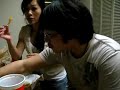 Mai and Andrew eating