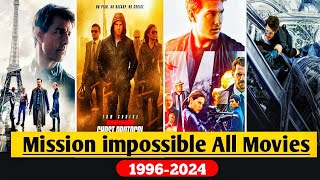 Mission impossible all part list (1996-2024)  Miss