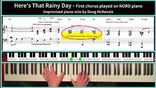 Here's That Rainy Day - Jazz piano tutorial