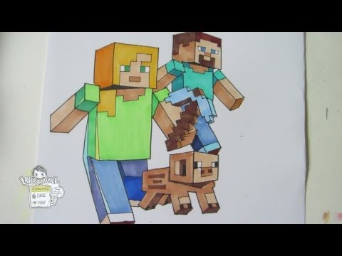 how to draw minecraft characters